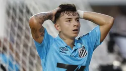 Barreal lamenta durante partida do Santos - (Photo by Miguel Schincariol/Getty Images)