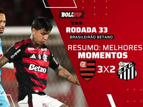 Flamengo vence Santos por 3 a 2 em jogo elétrico pelo Brasileirão Betano