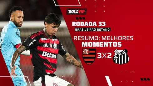 Flamengo 3 x 2 Santos. Foto: Gilvan de Souza/Flamengo
