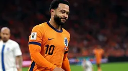 Memphis Depay, do Corinthians, em ação pela Holanda. Foto: Dean Mouhtaropoulos/Getty Images