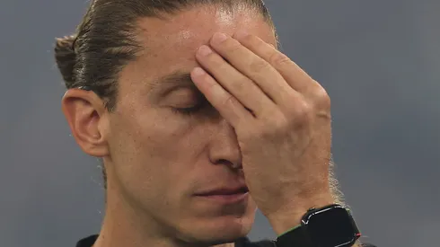 Filipe Luís, técnico do Flamengo em partida pelo campeonato brasileiro (Foto: Wagner Meier/Getty Images)