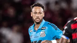 Neymar durante jogo contra o Flamengo no Maracanã. Foto: Raul Baretta/ Santos FC