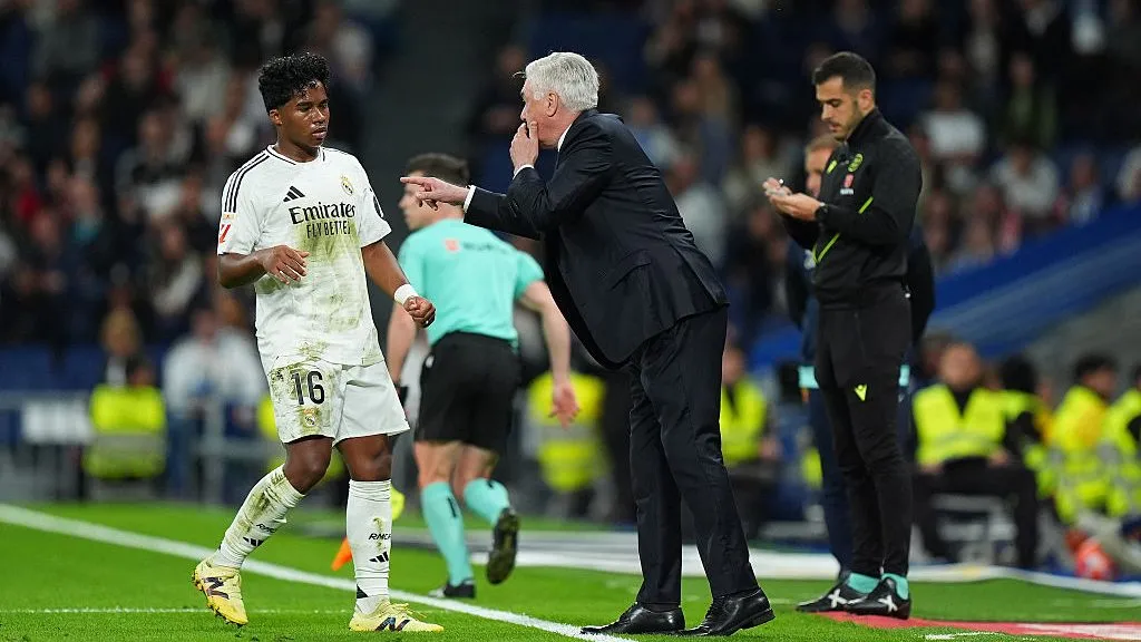Ancelotti e Endrick em tempos de Real Madrid – (Photo by Angel Martinez/Getty Images)