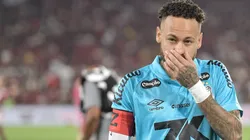 Neymar durante a partida entre Flamengo x Santos, pelo Campeonato Brasileiro. Foto: Thiago Ribeiro/AGIF