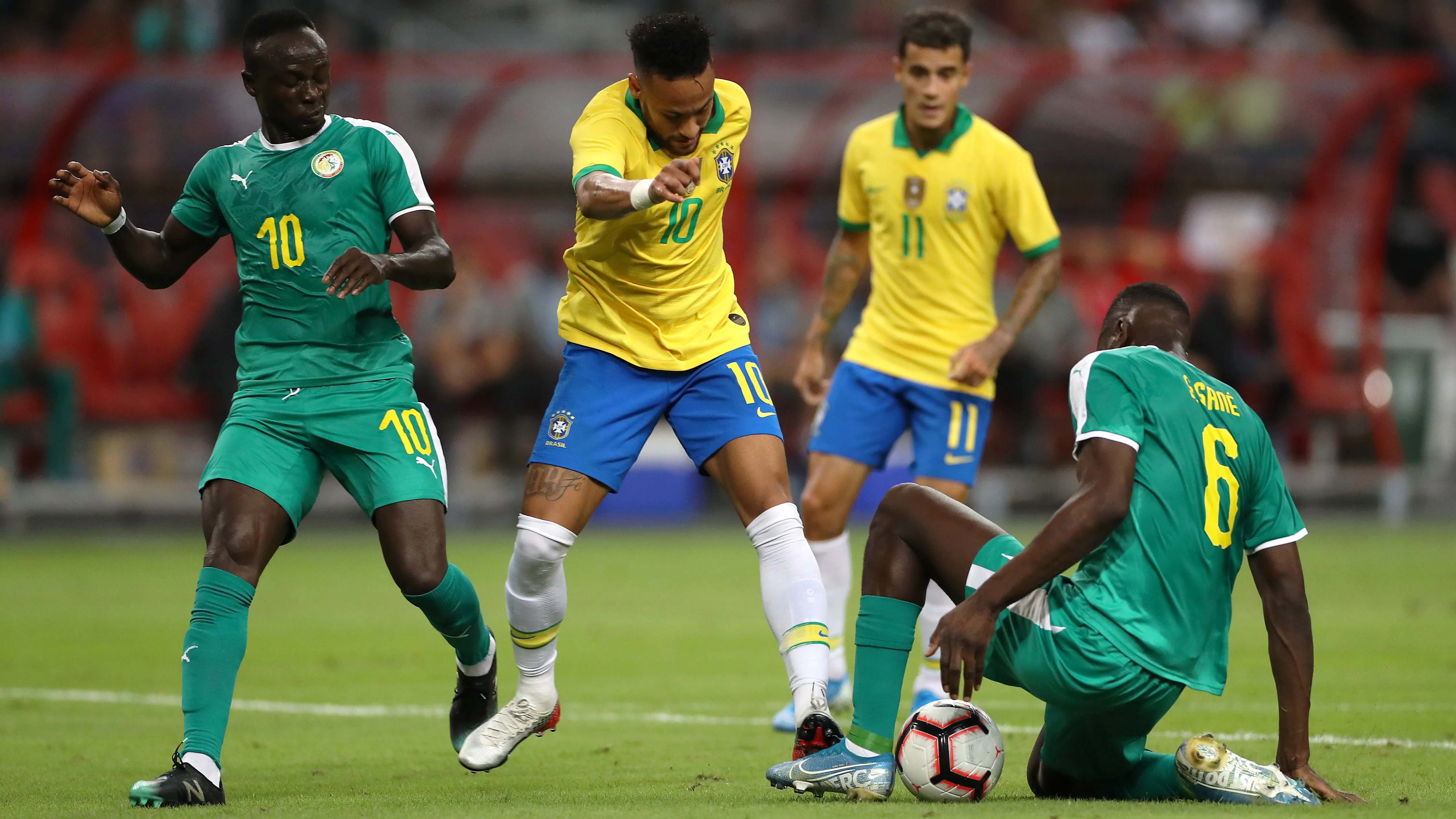 Brasil x Senegal em 2019. (Photo by Lionel Ng/Getty Images)