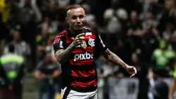 MG - BELO HORIZONTE - 06/08/2025 - COPA DO BRASIL 2025, ATLETICO-MG X FLAMENGO -Cebolinha jogador do Flamengo comemora seu gol durante partida contra o Atletico-MG no estadio Arena MRV pelo campeonato Copa Do Brasil 2025. Foto: Fernando Moreno/AGIF