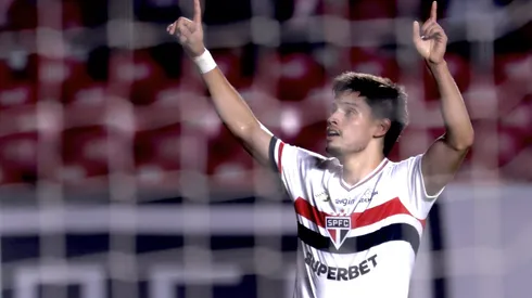 SP - SAO PAULO - 25/10/2025 - BRASILEIRO A 2025, SAO PAULO X BAHIA - Bobadilla jogador do Sao Paulo comemora seu gol durante partida contra o Bahia no estadio Morumbi pelo campeonato Brasileiro A 2025. Foto: Marcello Zambrana/AGIF