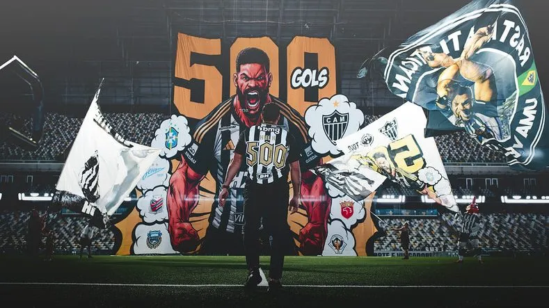 Homenagem de Hulk pelo Atlético. Foto: Pedro Souza / Atlético