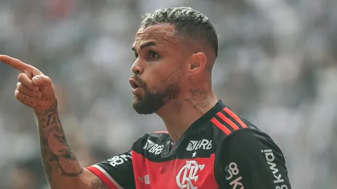 Michael jogador do Flamengo durante partida contra o Atletico no estadio Arena MRV