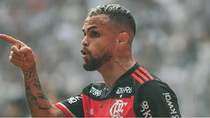 Michael jogador do Flamengo durante partida contra o Atletico no estadio Arena MRV