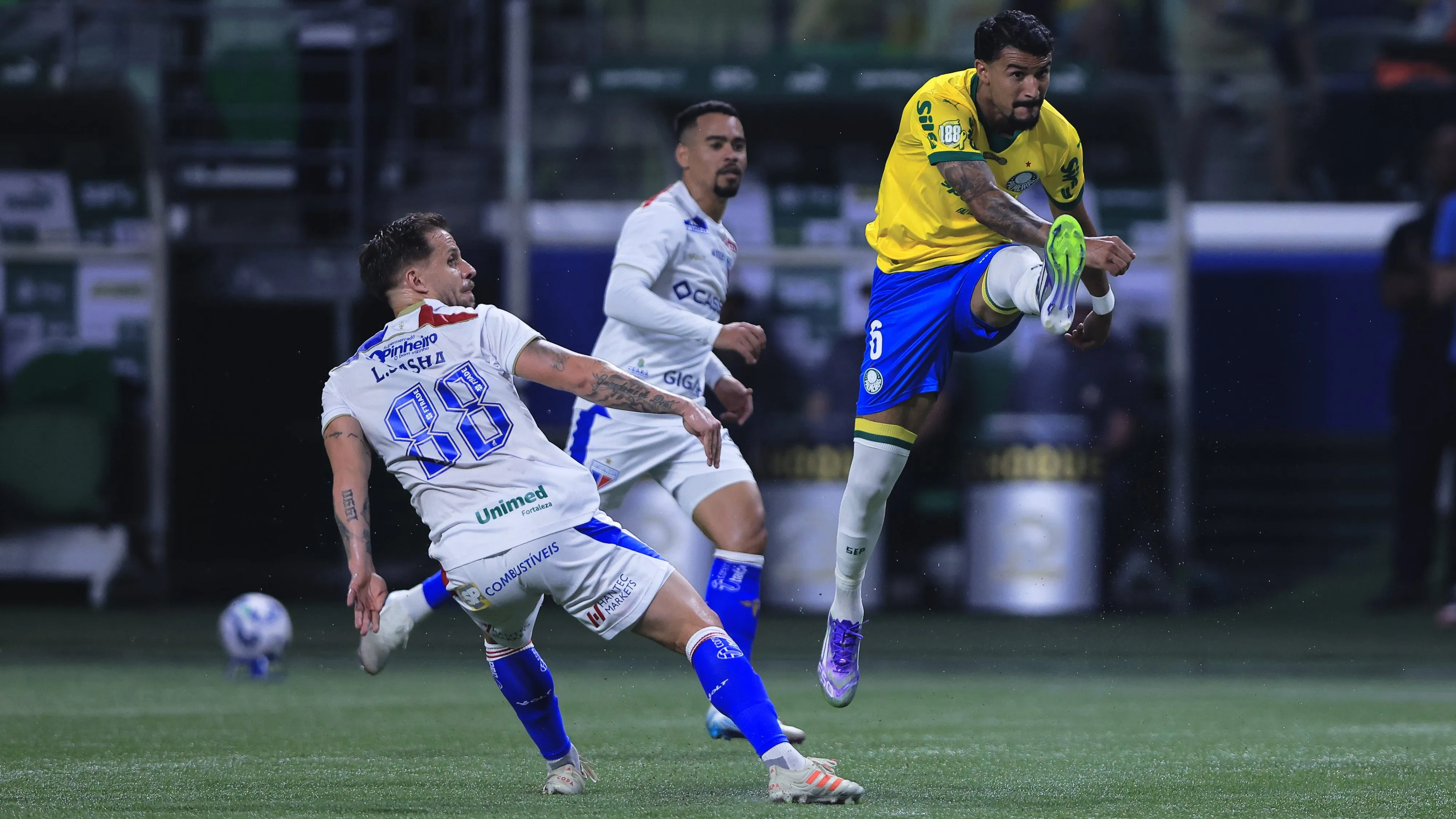Jefté durante Palmeiras x Fortaleza. Foto: Ettore Chiereguini/AGIF
