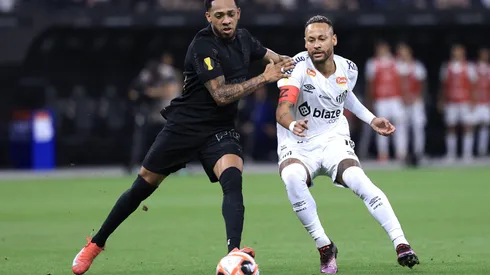 Neymar durante o clássico contra o Corinthians, pelo Paulistão.
