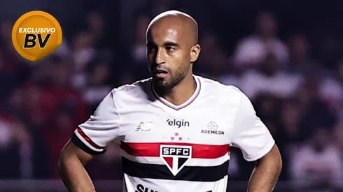 Lucas Moura jogador do São Paulo durante partida contra o Fortaleza - Foto: Fabio Giannelli/AGIF