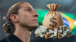 RJ - RIO DE JANEIRO - 19/04/2025 - BRASILEIRO A 2025, VASCO X FLAMENGO - Filipe Luis tecnico do Flamengo durante partida contra o Vasco no estadio Maracana pelo campeonato Brasileiro A 2025.