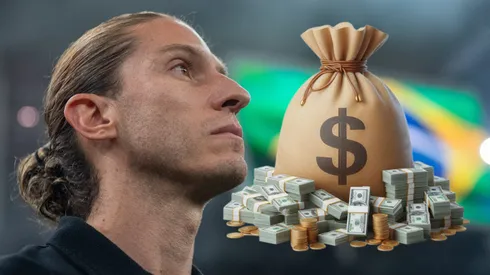 RJ – RIO DE JANEIRO – 19/04/2025 – BRASILEIRO A 2025, VASCO X FLAMENGO – Filipe Luis tecnico do Flamengo durante partida contra o Vasco no estadio Maracana pelo campeonato Brasileiro A 2025.