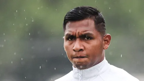 Morelos durante treino no CT Rei Pelé.