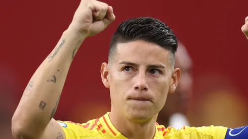 James Rodríguez em campo pela Seleção da Colômbia.