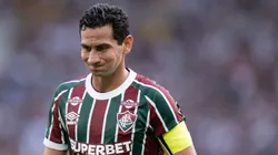 RJ - RIO DE JANEIRO - 16/08/2025 - BRASILEIRO A 2025, FLUMINENSE X FORTALEZA - Paulo Henrique Ganso jogador do Fluminense lamenta durante partida contra o Fortaleza no estadio Maracana pelo campeonato Brasileiro A 2025. Foto: Jorge Rodrigues/AGIF