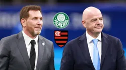 Alejandro Dominguez ao lado de Gianni Infantino - Foto: Hector Vivas/Getty Images