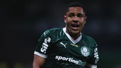 Vitor Roque durante partida pelo Palmeiras. Foto: Ettore Chiereguini/AGIF