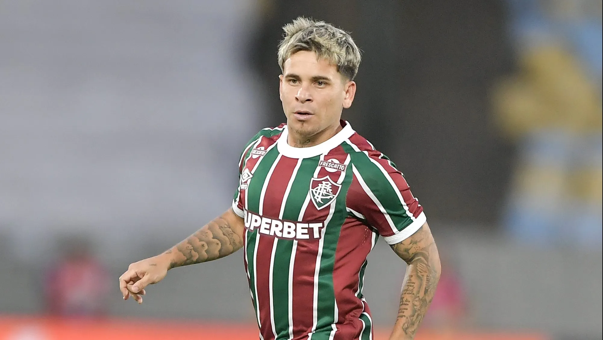RJ – RIO DE JANEIRO – 28/09/2025 – BRASILEIRO A 2025, FLUMINENSE X BOTAFOGO – Soteldo jogador do Fluminense durante partida contra o Botafogo no estadio Maracana pelo campeonato Brasileiro A 2025. Foto: Thiago Ribeiro/AGIF