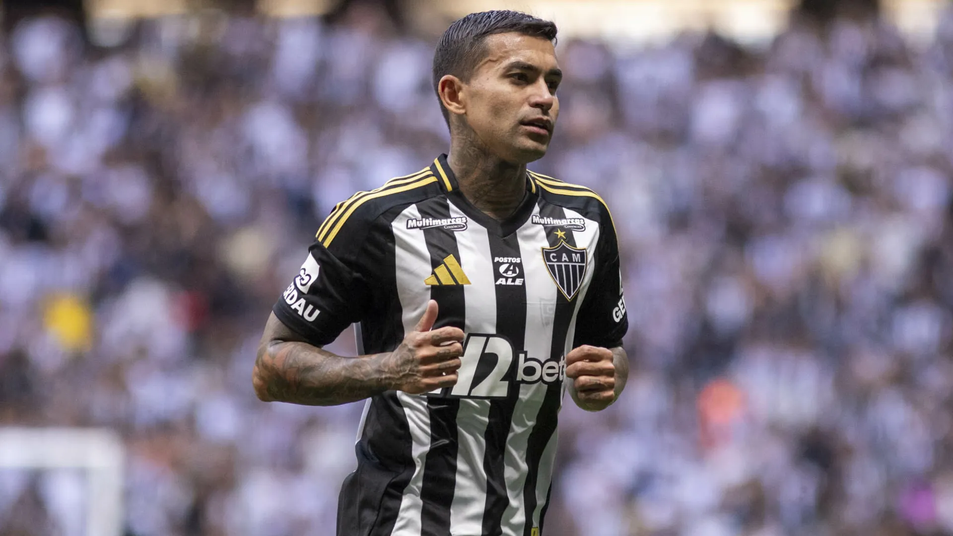 Dudu é uma das principais esperanças do Atlético-MG contra o RB Bragantino – Foto: Fernando Moreno/AGIF