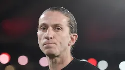 Filipe Luís durante partida do Mengão em 2025