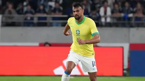 CHOFU, JAPAN - OCTOBER 14: Fabricio Bruno of Brazil in action during the international friendly match between Japan and Brazil at Tokyo Stadium on October 14, 2025 in Chofu, Tokyo, Japan. (Photo by Koji Watanabe/Getty Images)