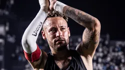 Neymar teve reação flagrada após vitória do Santos sobre o Palmeiras. Foto: Raul Baretta/Santos FC