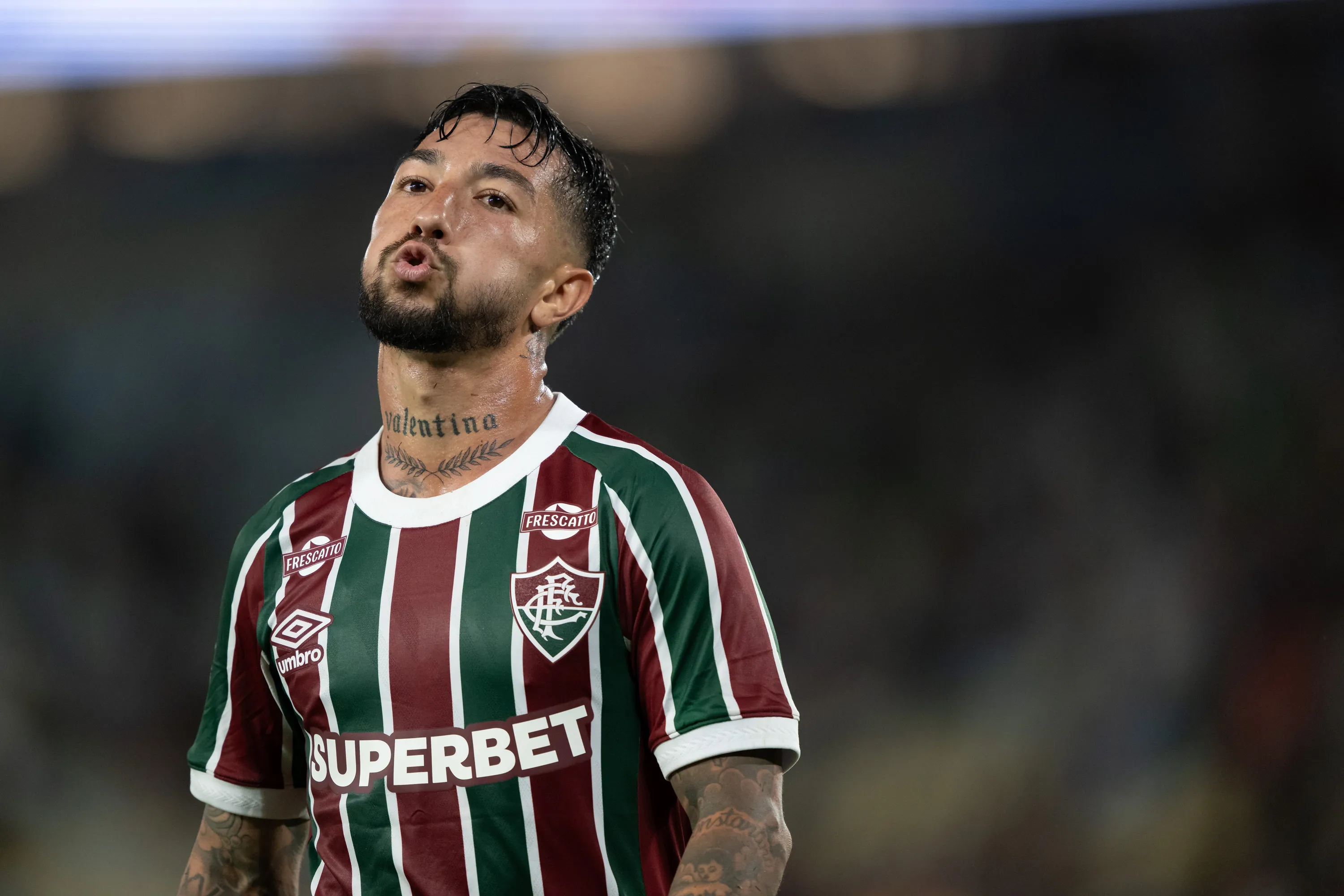 Lucho Acosta jogador do Fluminense durante partida contra o Mirassol no estadio Maracana pelo campeonato Brasileiro A 2025. Foto: Jorge Rodrigues/AGIF