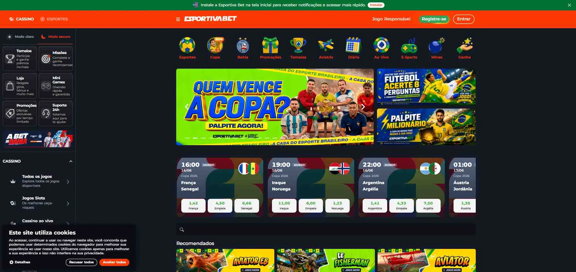 A Esportiva bet tem um catálogo completo de eventos e mercados de futebol | Crédito: Reprodução / Esportivabet
