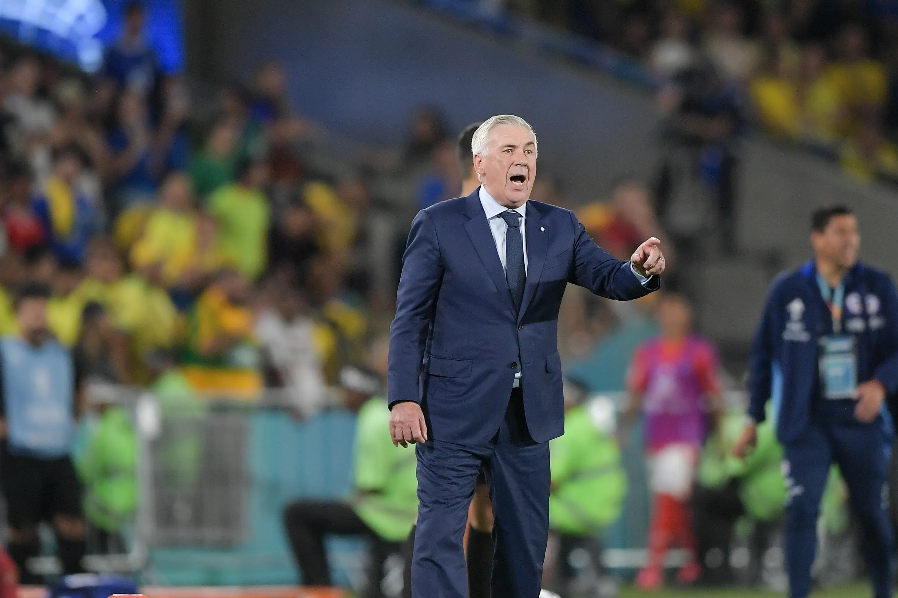 Carlo Ancelotti tecnico do Brasil durante partida contra o Chile no estadio Maracana pelo campeonato Eliminatorias Copa Do Mundo 2026. Foto: Thiago Ribeiro/AGIF
