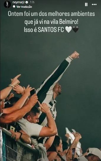 Publicação de Neymar. Foto: Reprodução/Instagram oficial Neymar Jr.