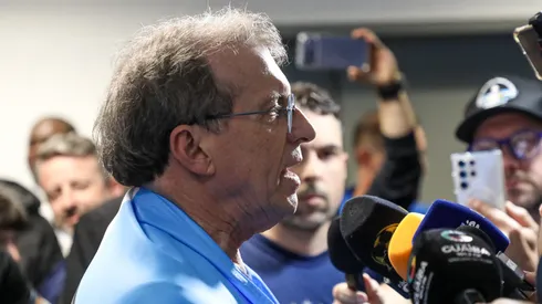 Odorico Roman, novo presidente do Grêmio falando após ganhar a eleição (Foto: Angelo Pieretti / Grêmio)