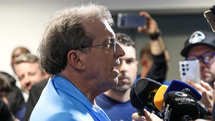 Odorico Roman, novo presidente do Grêmio falando após ganhar a eleição (Foto: Angelo Pieretti / Grêmio)
