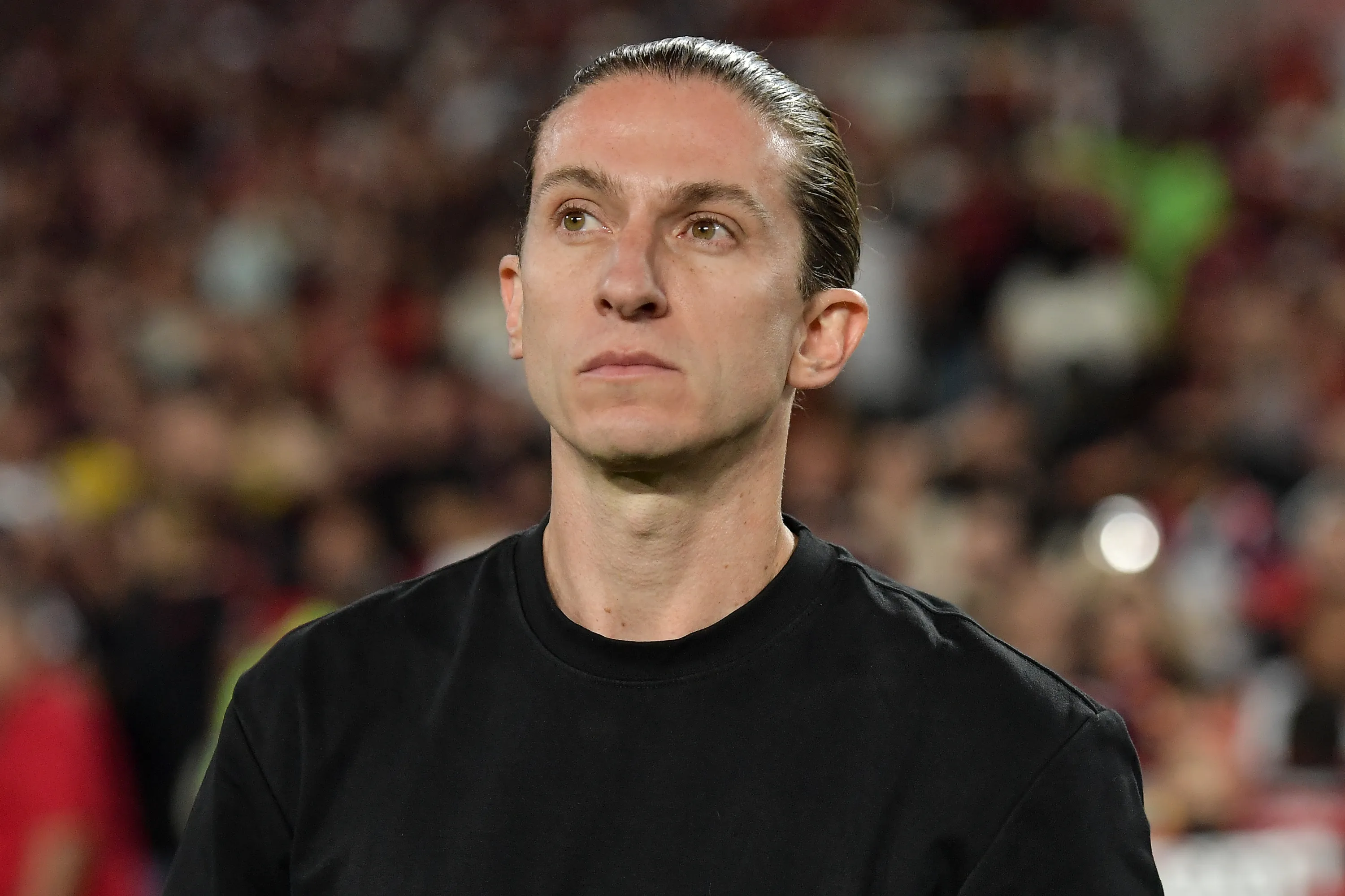 Filipe Luís vê “boa concorrência” entre Samuel Lino e Cebolinha. Foto: Thiago Ribeiro/AGIF