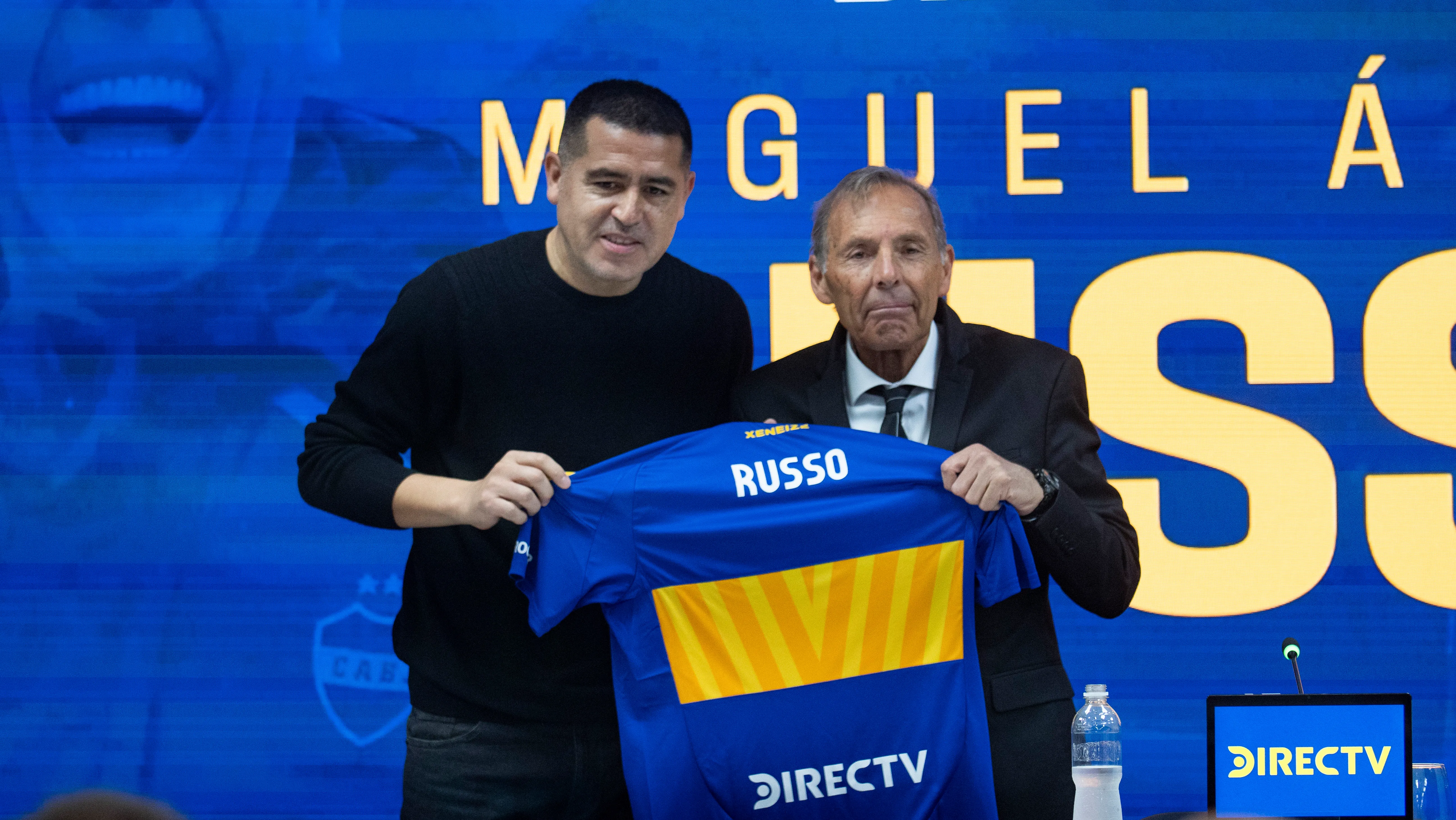 Riquelme e Russo no Boca Juniors – Foto: Sebastián Rodeiro/Getty Images