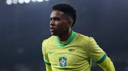 Estêvão pela Seleção Brasileira. (Photo by Harry Murphy/Getty Images)