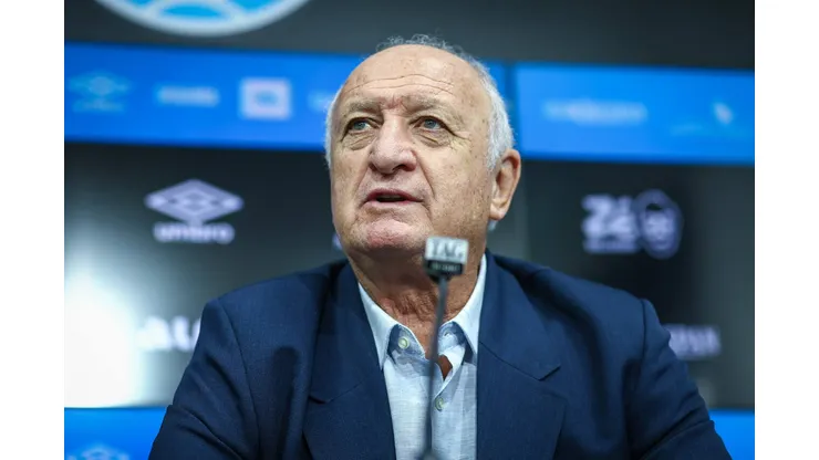 Felipão foi confirmado como coordenador técnico do Grêmio para a temporada 2026 - Foto: Lucas Uebel/GFPA