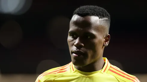 Arias em ação pela Seleção da Colômbia.