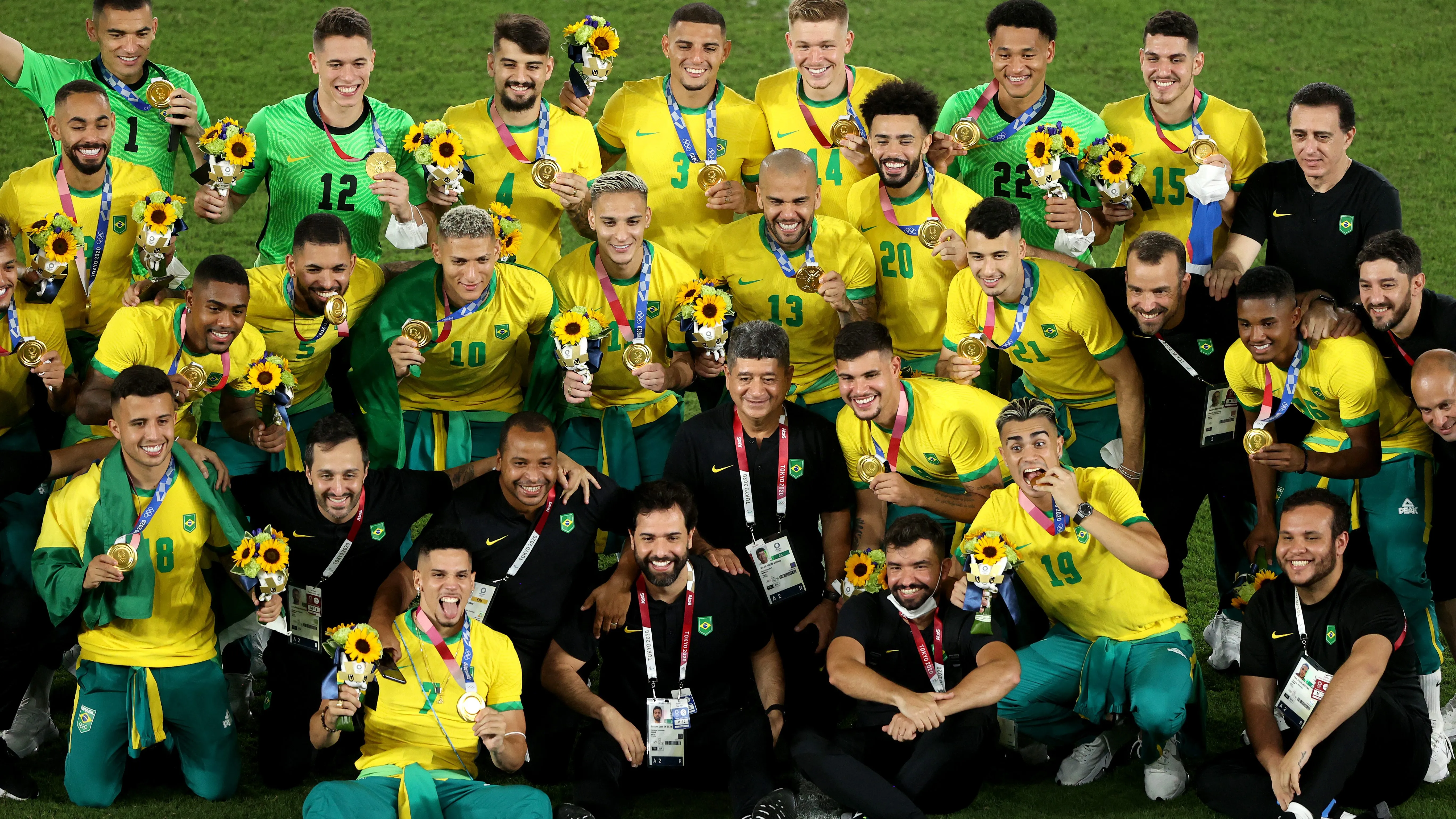 Brasil campeão olimpico em 2021 – Foto: Clive Mason/Getty Images