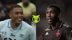 Carlos Vinicius do Grêmio e Rayan do Vasco - Fotos: Jorge Rodrigues/AGIF e Anderson Romão/AGIF