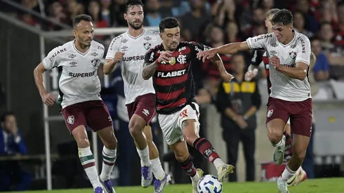 Arrascaeta jogador do Flamengo durante partida contra o Fluminense. Foto: Alexandre Loureiro/AGIF