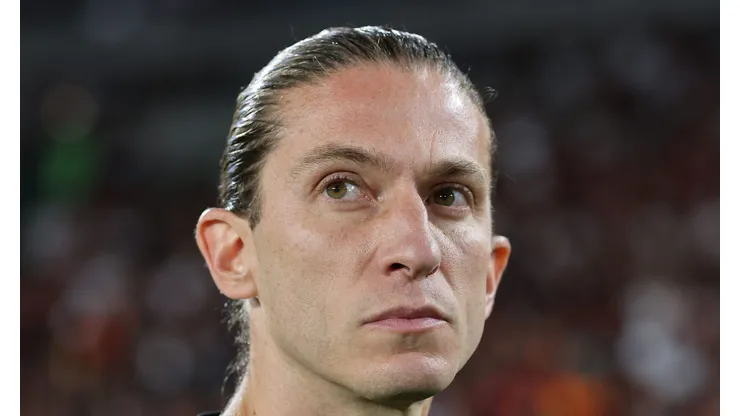 Filipe Luís, técnico do Flamengo em partida pelo campeonato brasileiro (Foto: Wagner Meier/Getty Images)