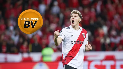 RS - PORTO ALEGRE - 08/08/2023 - LIBERTADORES 2023, INTERNACIONAL X RIVER PLATE - Colidio jogador do River Plate comemora gol marcado de penalti em decisao durante partida contra o Internacional no estadio Beira-Rio pelo campeonato Libertadores 2023. Foto: Maxi Franzoi/AGIF