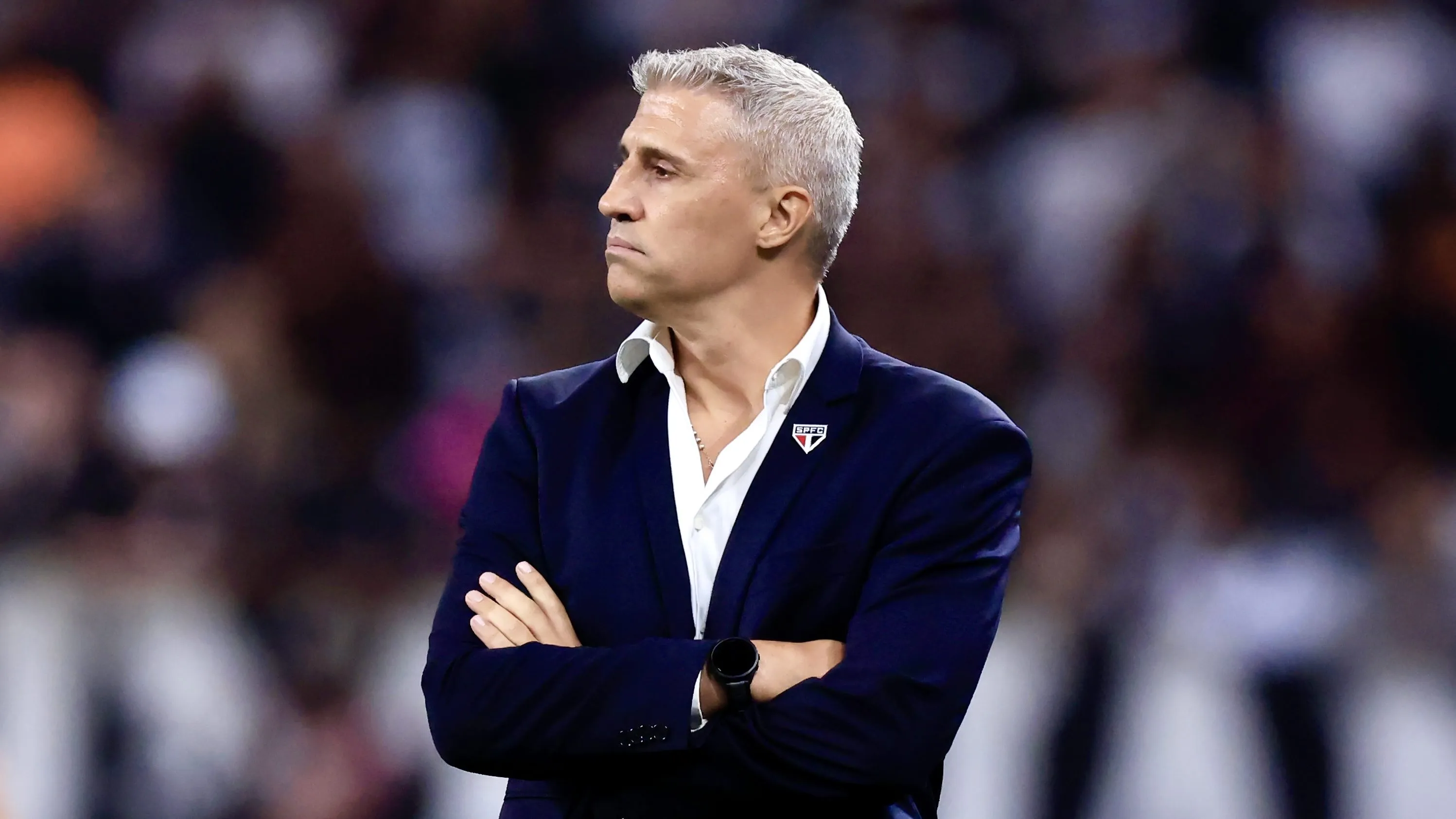 Crespo durante o clássico. Foto: Marcello Zambrana/AGIF