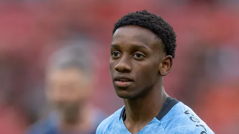 Gabriel Mec durante aquecimento antes de partida do Tricolor.