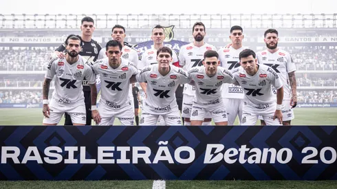 Time titular do Peixe contra o Fortaleza, na Vila