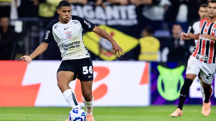 Gui Negão, jogador do Corinthians, durante partida contra o Sao Paulo no estadio Arena Corinthians pelo campeonato Brasileiro A 2025. Foto: Marcello Zambrana/AGIF