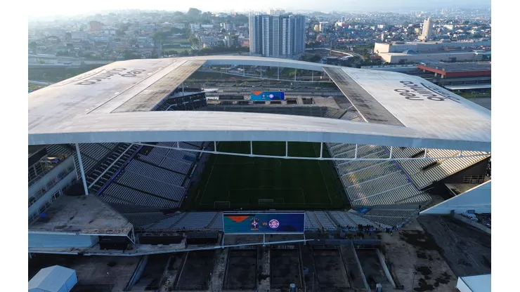 SP - SAO PAULO - 10/06/2025 - ELIMINATORIAS COPA DO MUNDO 2026, SELECAO BRASILEIRA X PARAGUAI - Vista Aerea da Neo Quimica Arena em Sao Paulo (SP), antes da partida entre Brasil e Paraguai pelas Eliminatorias da Copa do Mundo 2026. Foto: Marlon Costa/AGIF
